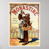 MONASTINE Monk Liqueur ad French Alcohol Poster (Voorkant)