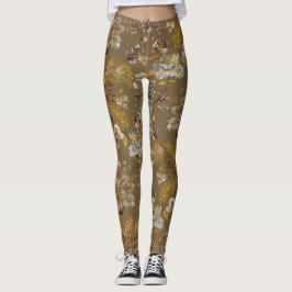 Monat bloemenpatroon Leggings
