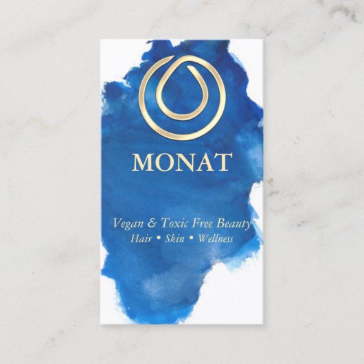 Monat Blue Visitekaartje (Voorkant)