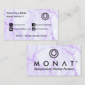 MONAT Paarse marmer Visitekaartje (Voorkant / Achterkant)