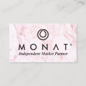 MONAT Pink Marble Visitekaartje (Achterkant)