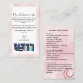 Monatspoelinstructies Visitekaartje (Voorkant / Achterkant)