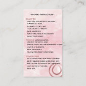 Monatspoelinstructies Visitekaartje (Achterkant)