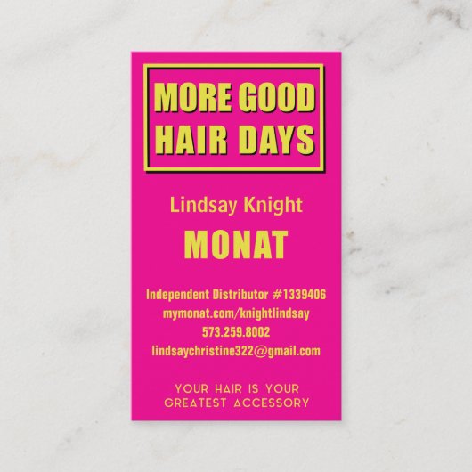 MonatVisitekaartjes Visitekaartje (Voorkant)