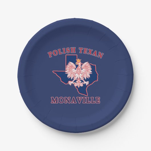 Monaville Poland Texan Papieren Bordje (Voorkant)