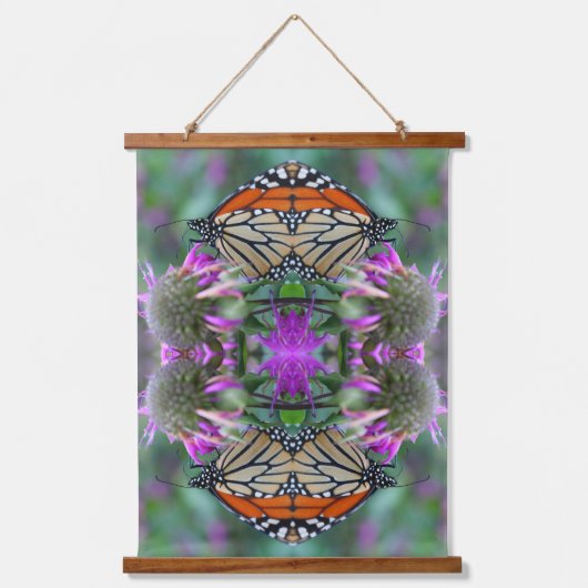 Monboogvlinder Abstracte Natuur Hangend Wandkleed (Voorkant)