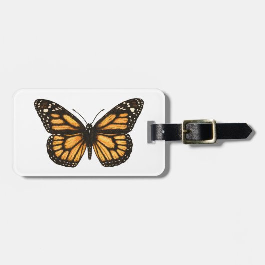 Monboogvlinder Bagagelabel (Voorkant horizontaal)