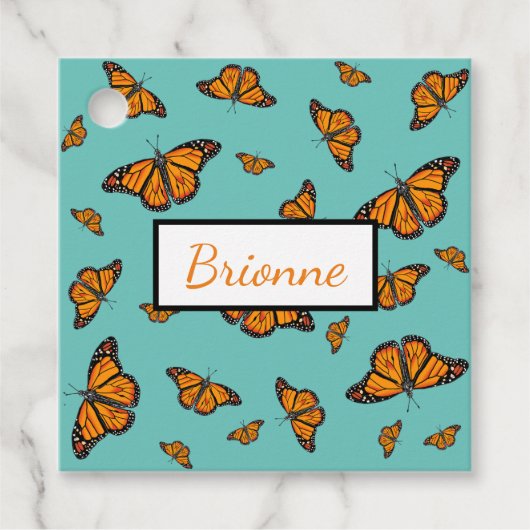 Monboogvlinder Bedankjes Labels (Voorkant)