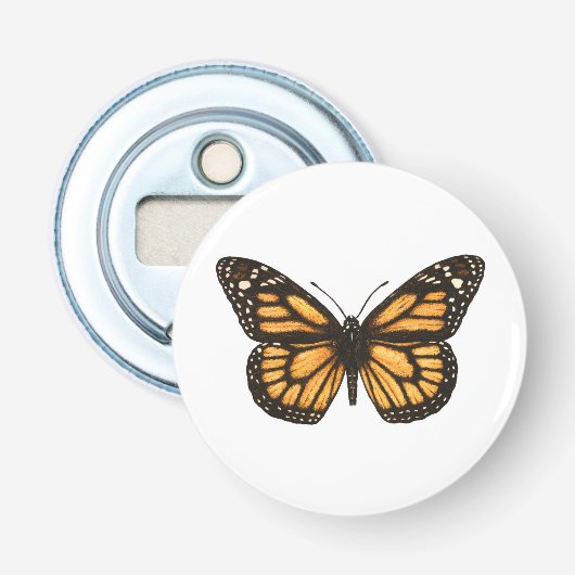 Monboogvlinder Button Flesopener (Voorkant)