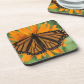 Monboogvlinder (Danaus plexippus) op pot Drankjes Onderzetter (Linkerzijde)