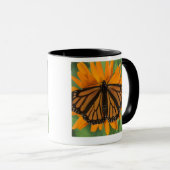 Monboogvlinder (Danaus plexippus) op pot Mok (Voorkant rechts)
