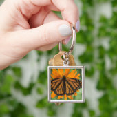 Monboogvlinder (Danaus plexippus) op pot Sleutelhanger (Hand)