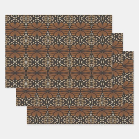 Monboogvlinder die dicht gaat Herhaal Patroon Inpakpapier Vel (Set)