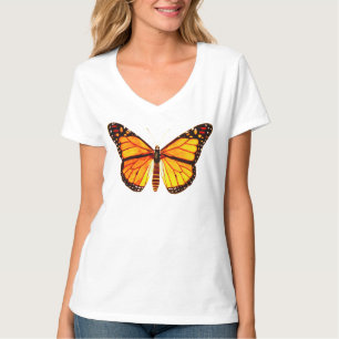 Monboogvlinder, gouden sinaasappel en zwart t-shirt