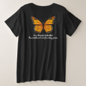 Monboogvlinder Grote Maat T-shirt (Design achterkant)