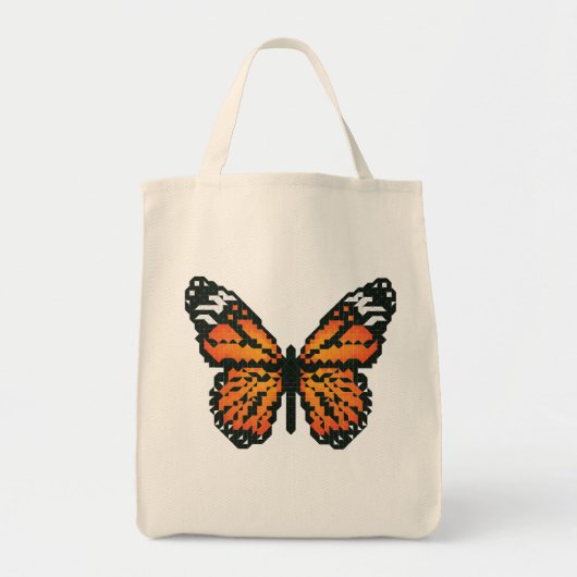 Monboogvlinder in veelhoek tote bag (Voorkant)