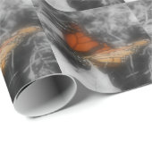 Monboogvlinder in zwarte en witte Natuur Cadeaupapier (Rol Hoek)