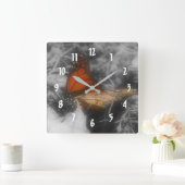 Monboogvlinder in zwarte en witte Natuur Vierkante Klok (Huis)