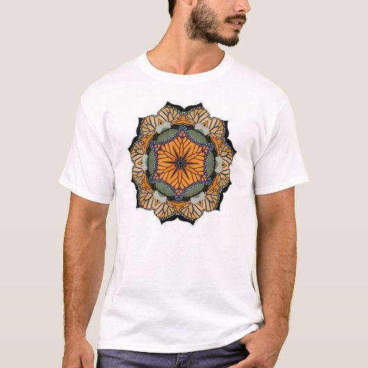 Monboogvlinder mandala t-shirt (Voorkant)