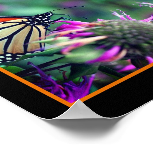 Monboogvlinder met aanloop Abstract sluiten Poster (Hoek)