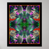 Monboogvlinder met aanloop Abstract sluiten Poster (Voorkant)