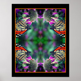Monboogvlinder met aanloop Abstract sluiten Poster