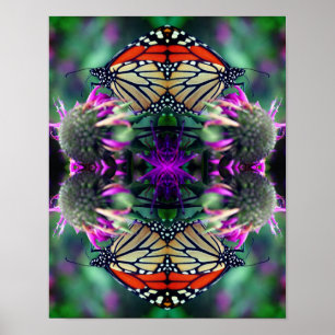 Monboogvlinder met aanloop Abstract sluiten Poster