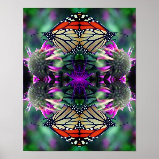 Monboogvlinder met aanloop Abstract sluiten Poster (Voorkant)