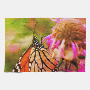 Monboogvlinder met aanloop Abstract sluiten Theedoek