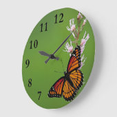 Monboogvlinder met cijfers grote klok (Hoek)