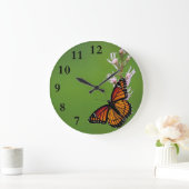Monboogvlinder met cijfers grote klok (Huis)