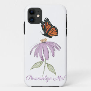 Monboogvlinder met Paarse-kanonventilator Case-Mate iPhone Case