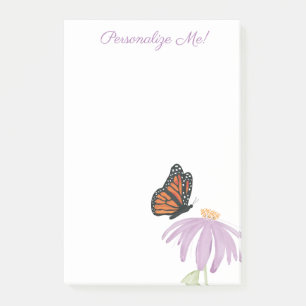Monboogvlinder met Paarse-kanonventilator Post-it® Notes