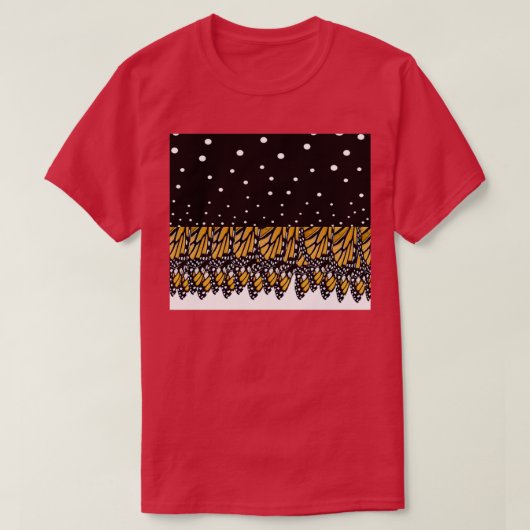 Monboogvlinder met stuifpuntronkosten t-shirt (Design voorkant)