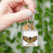 Monboogvlinder met vleugels uitgespreid sleutelhanger (Hand)