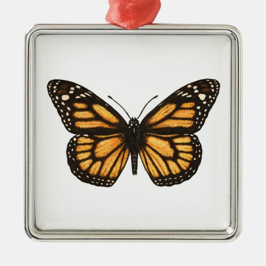 Monboogvlinder Metalen Ornament (Voorkant)