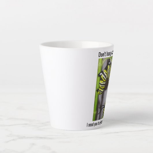 Monboogvlinder-mok Latte Mok (Voorkant)