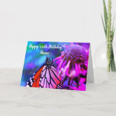 Monboogvlinder op bloemen kaart (Voorkant)