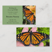 Monboogvlinder op chrysanthemabloem visitekaartje (Voorkant / Achterkant)