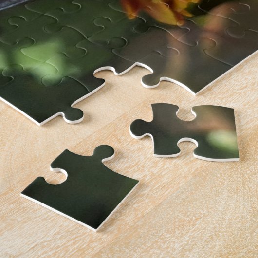 Monboogvlinder op chrysanthemum legpuzzel (Zijkant)