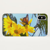 Monboogvlinder op de Gele Zonnebloem Case-Mate iPhone Hoesje (Achterkant (horizontaal))