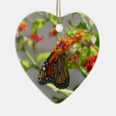 Monboogvlinder op de Struik rode vlinder Keramisch Ornament (Rechts)
