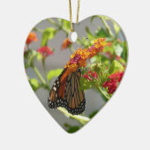 Monboogvlinder op de Struik rode vlinder Keramisch Ornament (Links)