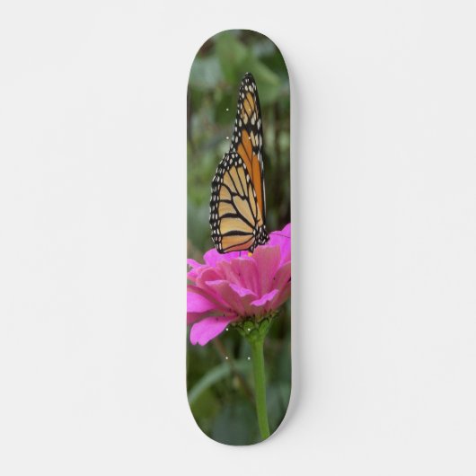 Monboogvlinder op een  roze zinnievloer persoonlijk skateboard (Voorkant)