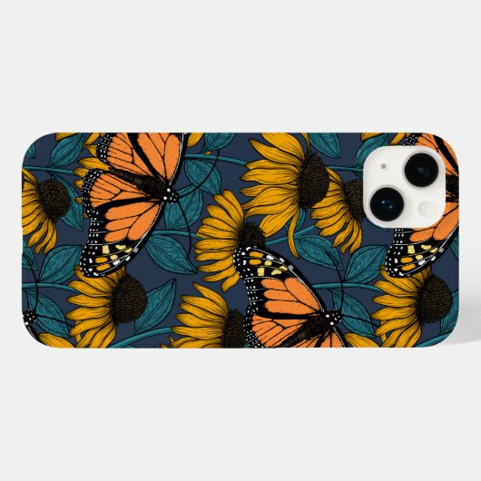 Monboogvlinder op gele naaldbomen Case-Mate iPhone case (Achterkant (horizontaal))