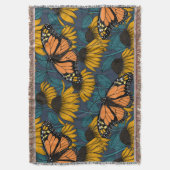 Monboogvlinder op gele naaldbomen deken (Voorkant Verticaal)