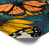 Monboogvlinder op gele naaldbomen poster (Hoek)