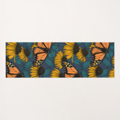 Monboogvlinder op gele naaldbomen yogamat (Achterkant (horizontaal))