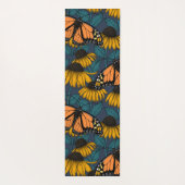 Monboogvlinder op gele naaldbomen yogamat (Achterkant)