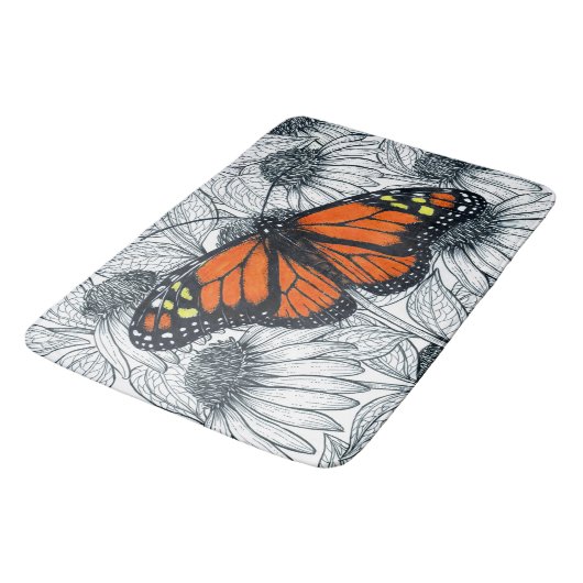 Monboogvlinder op naaldbeschermers badmat (Gekanteld)